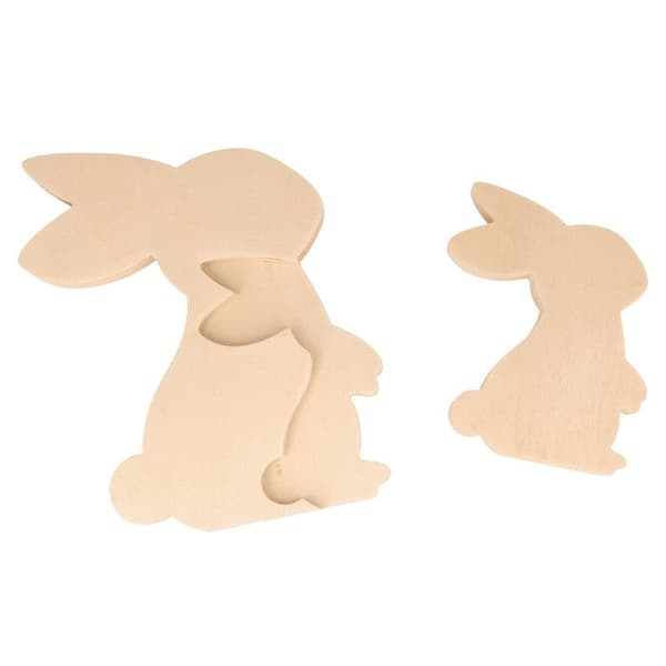 Häckande kaniner 20 cm beige