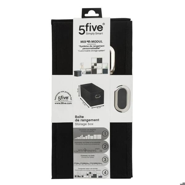 Tygkorg 15x31cm "Mix N' Modul" svart - 5five Svart