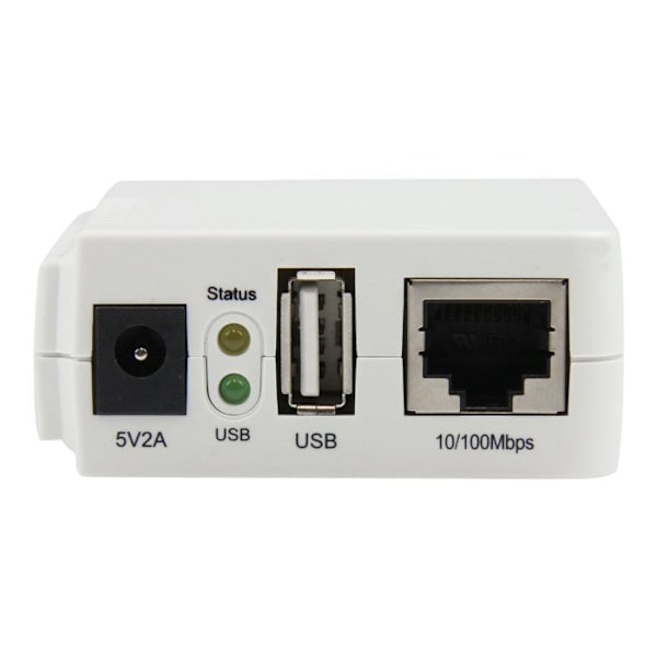 STARTECH USB 2.0 Wireless N Print Server - 10/100 Mb/s Ethernet-port - 802.11 b/g/n och 150 Mb/s - Vit