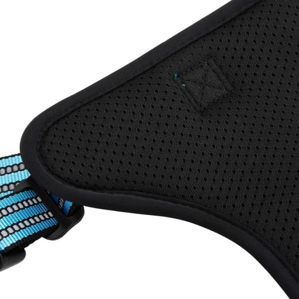 Hundsele med justerbara reflexband blå XL