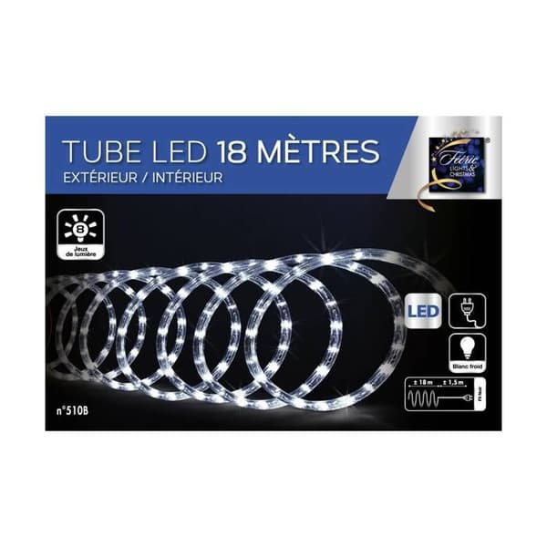 Ljusrör 18m 324 LED utomhus kallvitt Vit kyla