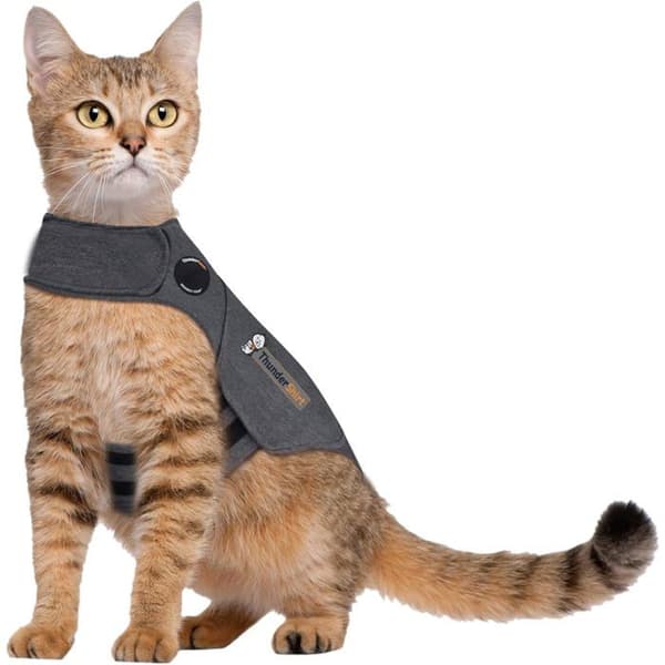Kattjacka - THUNDERSHIRT - Thundershirt - Storlek M - Grå - Avkopplande effekt Grå