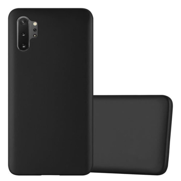 Fodral till Samsung Galaxy NOTE 10 PLUS Skal i METALLIC BLACK Fodral Skydd Silikon TPU Fodral matt