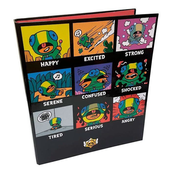 Brawl Stars Mappär med 4 ringar, skolmaterial, mapp, flerfärgad, officiell produkt (CyP Brands)