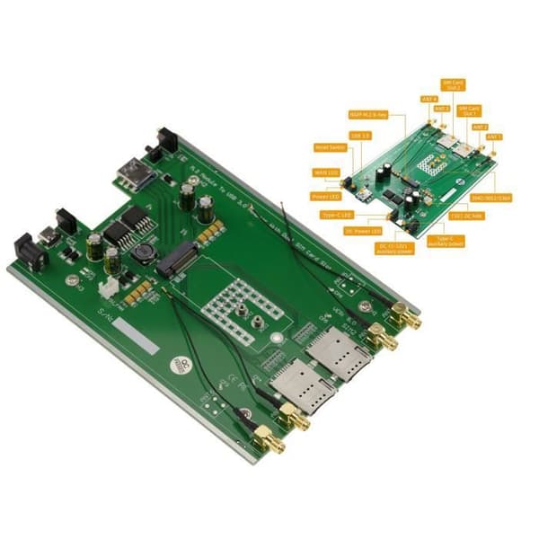 KALEA-INFORMATIQUE SATA till mSATA-adapter med strömförsörjning för hårddisken