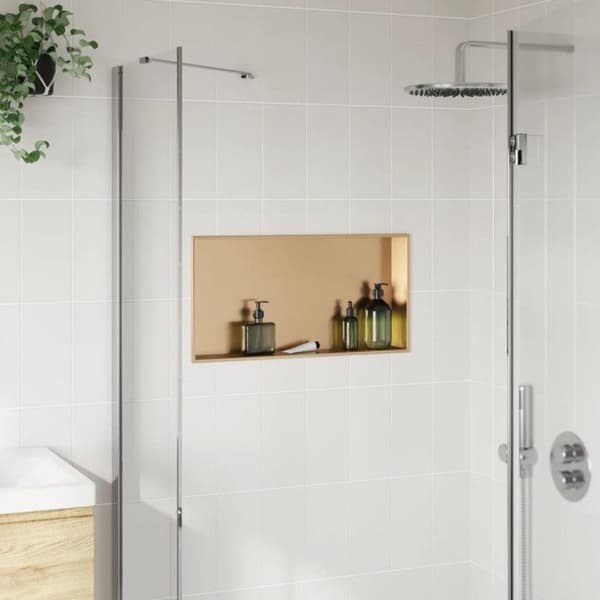 Guldborstad duschnisch 62x32x9 cm rostfritt stål