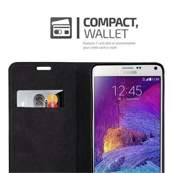 Cadorabo Fodral Samsung Galaxy NOTE 4 KAFFEBRUN Osynlig MAGNETISK STÄNGNING Fodral Fodral Fodral stöder stativ och kortplats