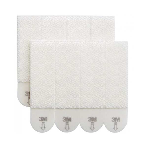Fixeringsflikar - 3M - Medium modell - Vit - Maxvikt 5,4 kg - 4 remsor ingår Vit