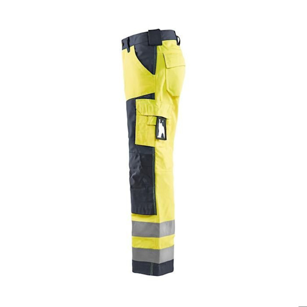 Arbetsbyxor - Blaklader - Hög synlighet - Stretch - Fluorescerande gul/grå - Hållbara och lätta fluorescerande gul/mellangrått 52