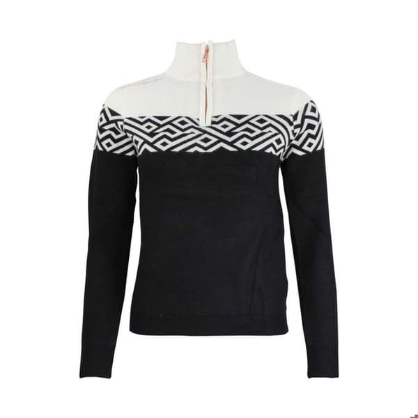 Pull col roulé 1/2 zip dam Peak Mountain - svart svart M