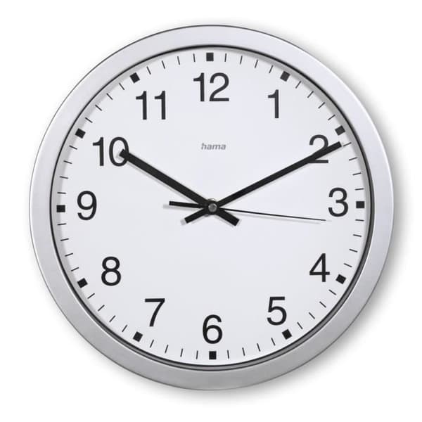 Väggklocka - Mallorca - Ø 30 cm - Silverfärgad - Metall - Modern design Silver