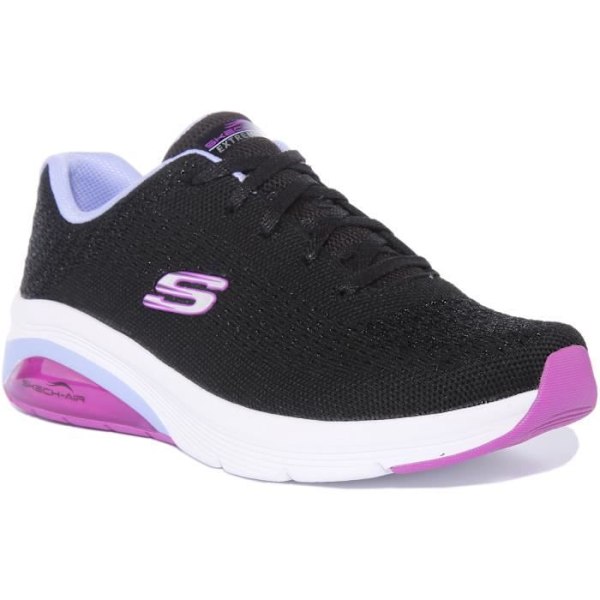 Skechers Skech Air Extreme 2.0-Classic Vibe Sneakers i mesh med snörning för kvinnor i svart rosa (svart rosa, 40) svart rosa 37