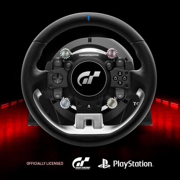 Thrustmaster T-GT II, ratt officiellt licensierat för PlayStation 5 och Gran Turismo, med tre pedalvevar (PS4, PC-kompatibel) Svart