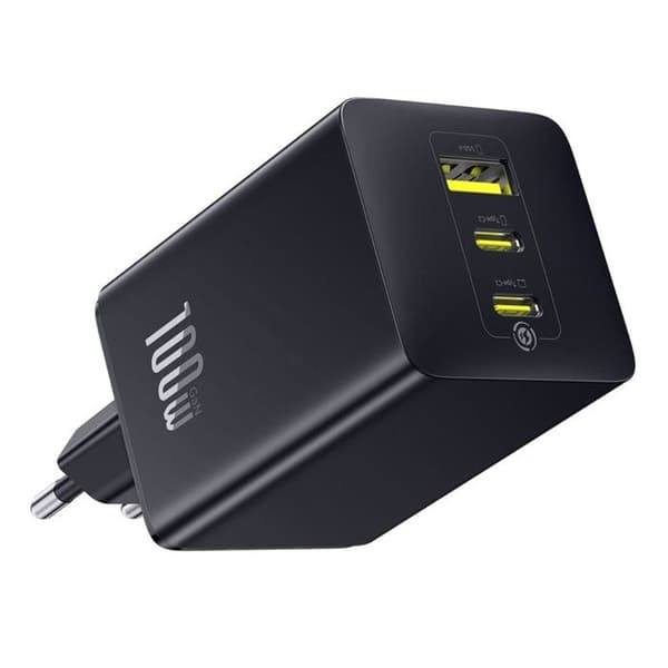 Baseus EnerFill FE11 100W 2xUSB-C + USB-A Svart