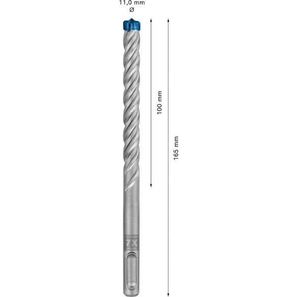 Borr - BOSCH - Expert SDS-plus-7X - Ø 11 mm - Användbar längd 100 mm - Hårdmetallhuvud