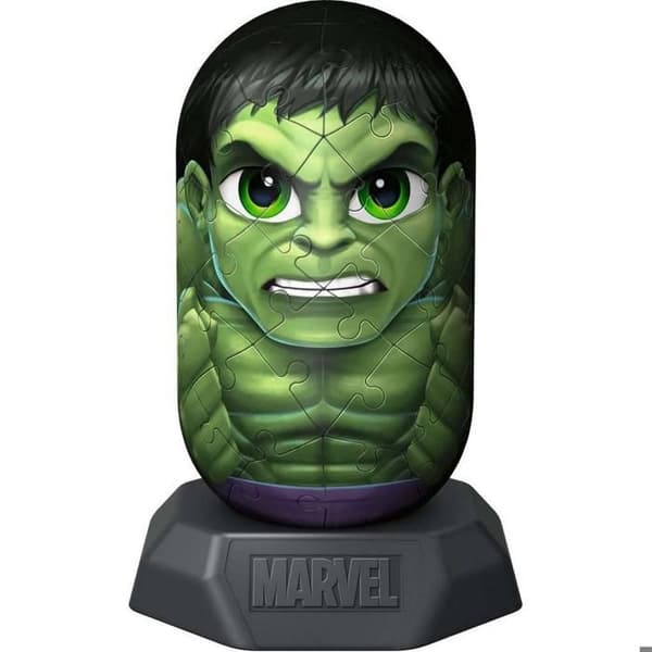 Pussel 3D - RAVENSBURGER - Hylkies Marvel nr 22 Hulk - 54 bitar - numrerade plastbitar - stöd och karta