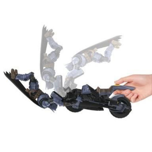 BATCYCLE 2 i 1 Transformerbar - BATMAN - Flygstunt - 30 cm figurer - Från 4 år Flerfärgad