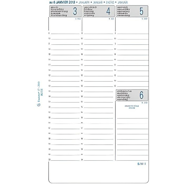 Weekly Refill - EXACOMPTA - 17 Vintage Weekly Planner - 10,5x17,2 cm - 1 vecka på 2 sidor - Imprim'Vert®