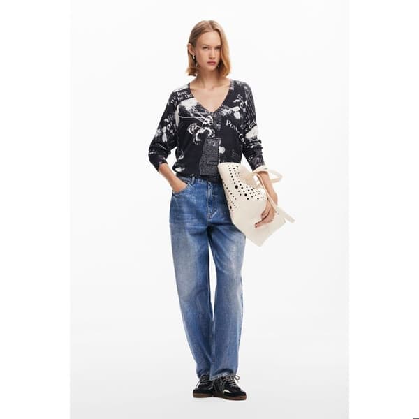Pull kvinna Desigual Kawartha Lakes svart XXL