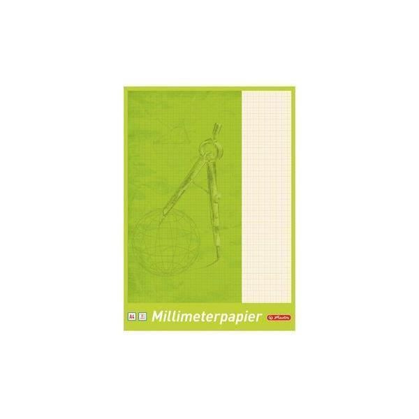 Rutat papper millimetern - Herlitz - Format A4 - 80 g/m2