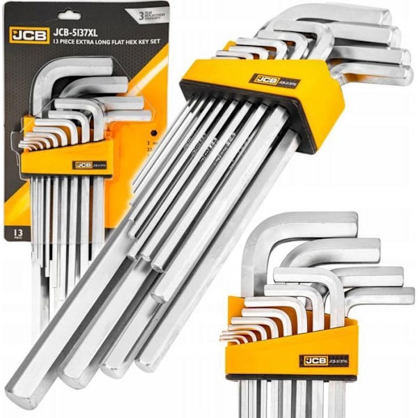 Skruvmejselände - skruvmejselhuvud Jcb - JCB-5137XL - IMBUS 13 delar / LÄNGD 2-19mm
