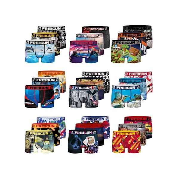Freegun Boxers Surprise mikrofiber 3-pack Herr Flerfärgad M