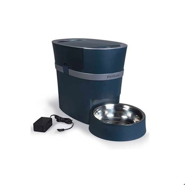 PetSafe - Smart Feed Automatisk Katt- och Hundfoder Dispenser, med timer, rostfritt stålskål, 5,7 Blå
