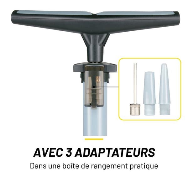 Dunlop Cykelpump med Manometer Vit