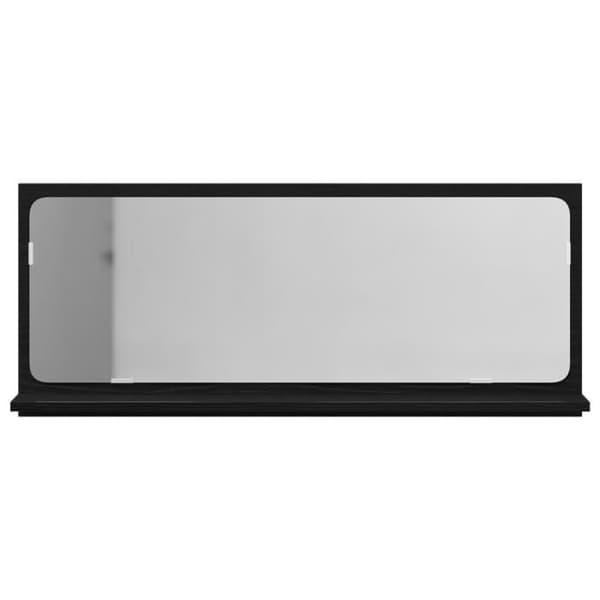 Spegel - Svart ek - 90x10,5x37 cm - rektangulär - samtida design Svart