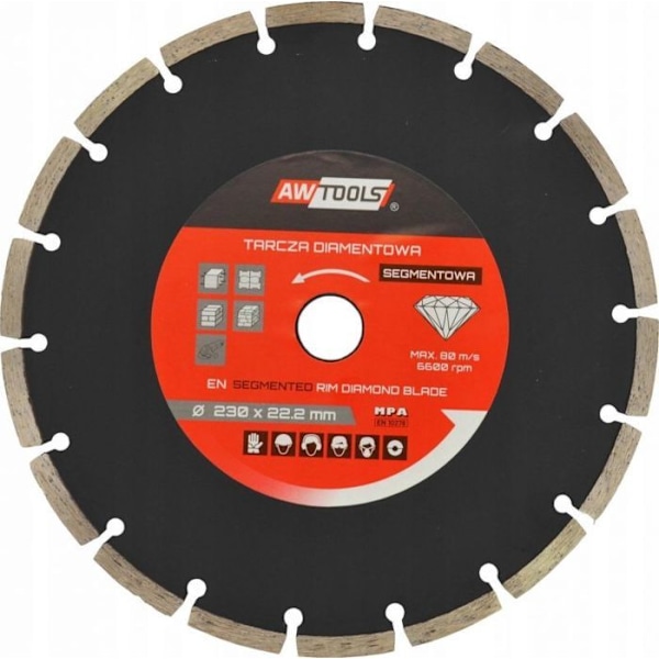 Slipmaskinshjul - skärhjul Awtools - AW45351 - DIAMANTHJUL 400x32-25.4-22.2 / SEGMENT
