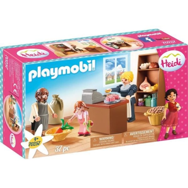 PLAYMOBIL - Heidi - Keller-familjens livsmedelsbutik - 3 tecken - Tillbehör ingår