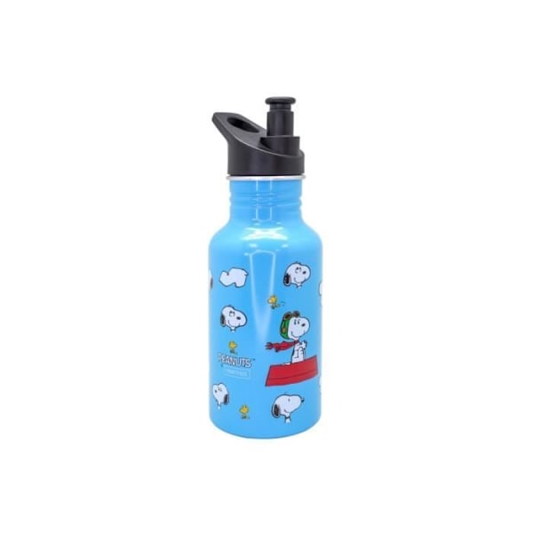 Botella de agua para niños Snoopy color AZUL, 500 ml, aluminium ultraligero