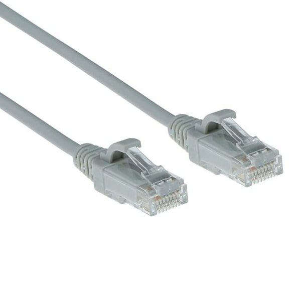 Act - DC9052 - Smal LSZH U/UTP CAT6 patchkabel utan spånskiva med RJ45-kontakter Grå 0,25 m