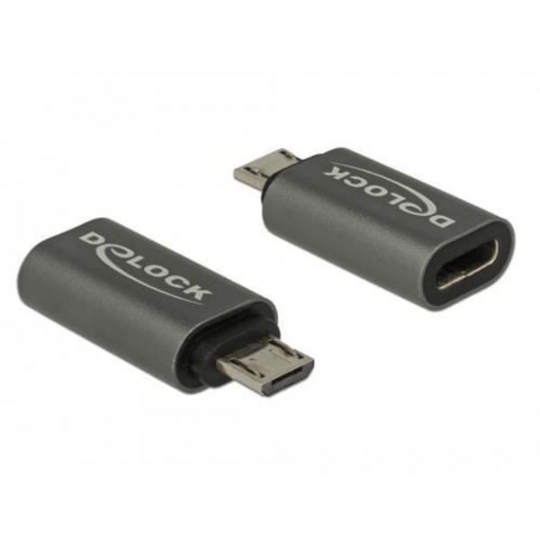 DELOCK 65927 USB 2.0 MICRO-B USB TYP C ADAPTER ANTRACIT
