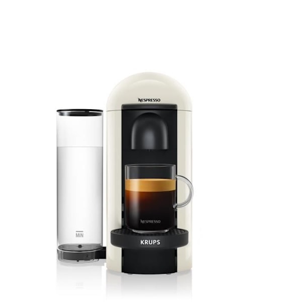 NESPRESSO KRUPS Vertuo Plus kaffemaskin, espressobryggare, elfenbensvit YY3916FD Vit