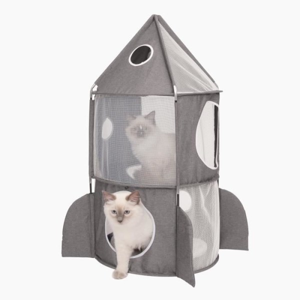 CAT IT Vesper Rocket Ship Raket Cat Tower - Grå