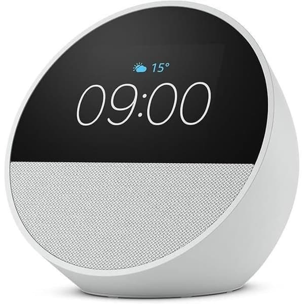 Smartradio - AMAZON - ECHO SPOT - Skärm 2,83" - Vit - Röstassistent Alexa