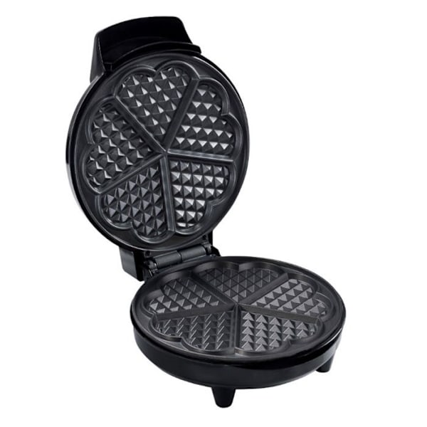 Bestron Våffelbryggare för klassiska hjärtformade våfflor, Våffelmaskin med non-stick beläggning, 700 Watt, Färg: Koppar