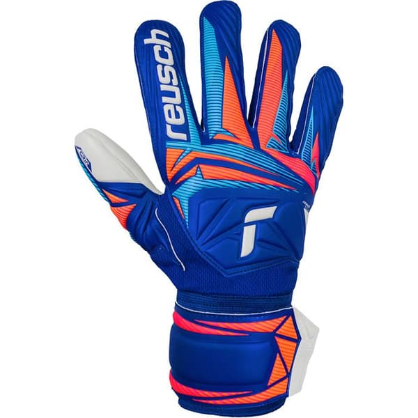 Reusch Attrakt Grip målvaktshandskar - sharpblu/vit/chock orange skarpblå/vit/chock orange 8