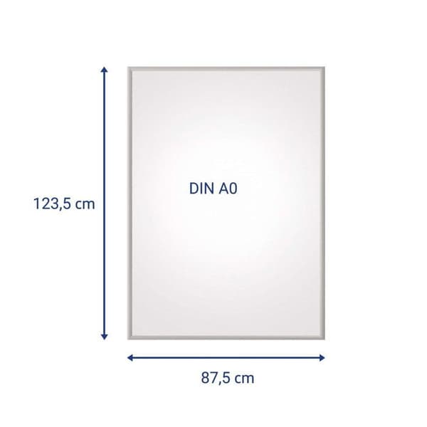 MAUL Ram med klipp MAULsolid porträtt A0 Aluminium 87.5 x 123.5 x 1.8 cm silver-