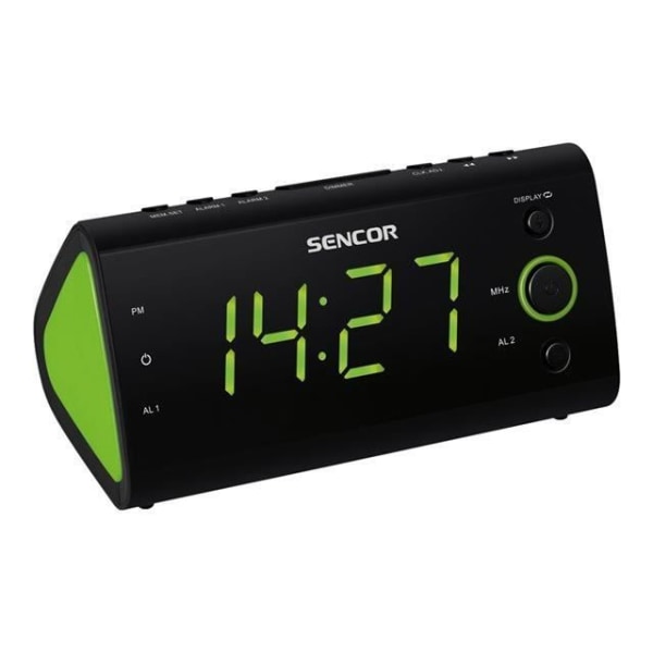 SENCOR SRC 170 GN klockradio med PLL-FM-tuner och grön LED-skärm