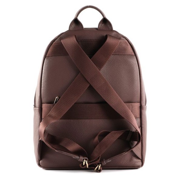 Ryggsäck - MANDARINA DUCK - Mellow Leather - Läder - Brun - 31x23x12 cm kastanj