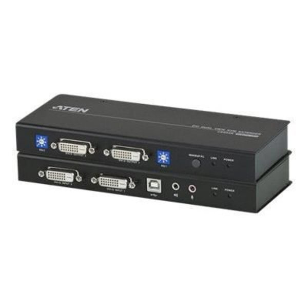 Prolongator KVM - Aten - CE604 - Dual View DVI - 60m - USB/AUDIO/RS232