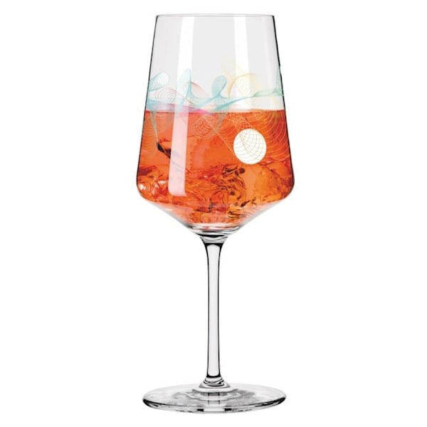 Ritzenhoff - 2841014 - Aperitifglas 500 ml Serie Sommerrausch n 14 med färgade spiraler Tillverkad i Tyskland