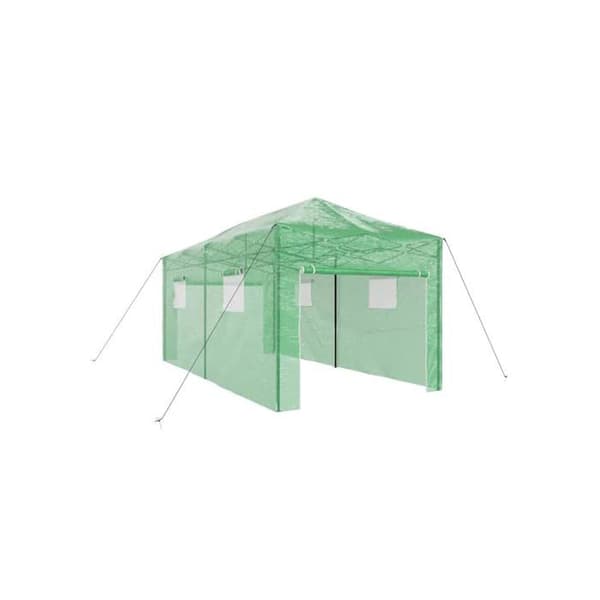Fällbart växthus - vidaXL - 290x580x315 cm - Grön - Järnram - Polyetenskåpa - Fällbar