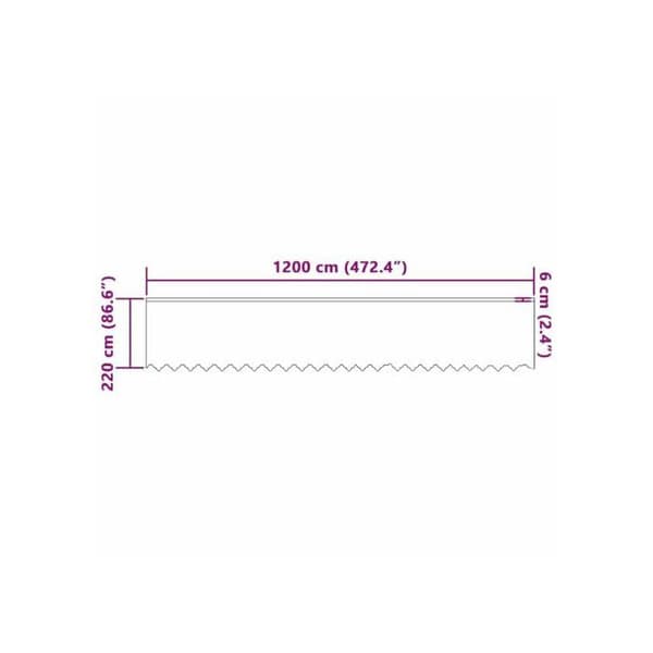 Blommönstrad spetsgardin - vidaXL - Vit - Polyester - 220x1200 cm - Ljusfilterande - Integritetspaneler Vit