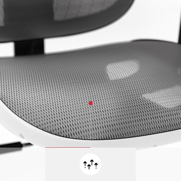 Diablo V-Basic Ergonomic Office Chair 3D Andas Mesh Justerbara Armstöd (Vit-Grå) Vit grå
