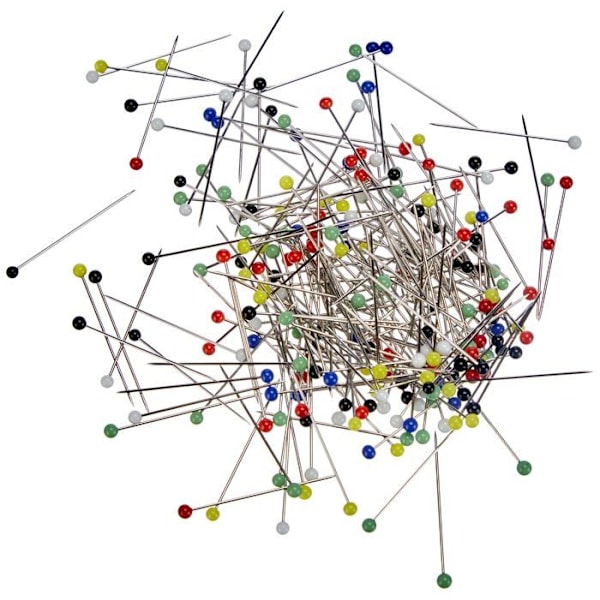 Pushpin - Prym pin - PRYM029217 - 029217 Glashuvudstift, 0,60 x 30 mm, Flerfärgad, 20g, Kort med kartong