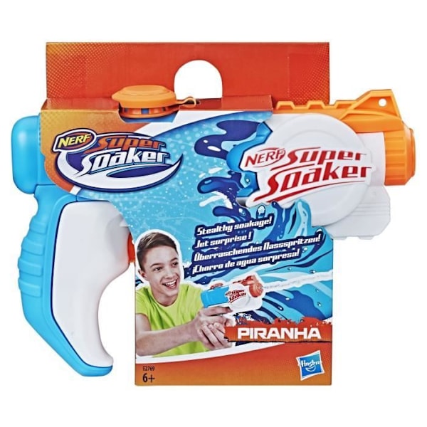 NERF SUPER SOAKER Vattenpistol - Piranha modell - 177 ml tank Flerfärgad