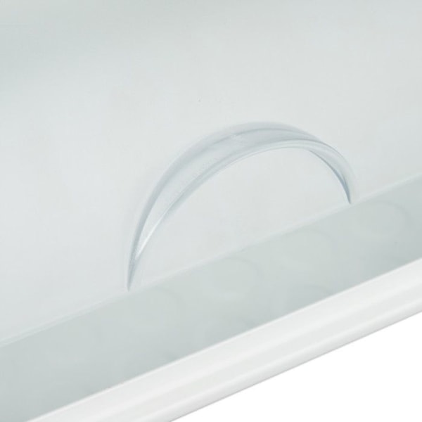Relaxdays White Bread Box, förvaring av färskt bröd, bakverk, transparent skjutlock, stål, vit Vit